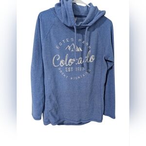 Salt Creek,Blue Colorado Graphic Hoodie,Size S